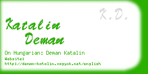 katalin deman business card